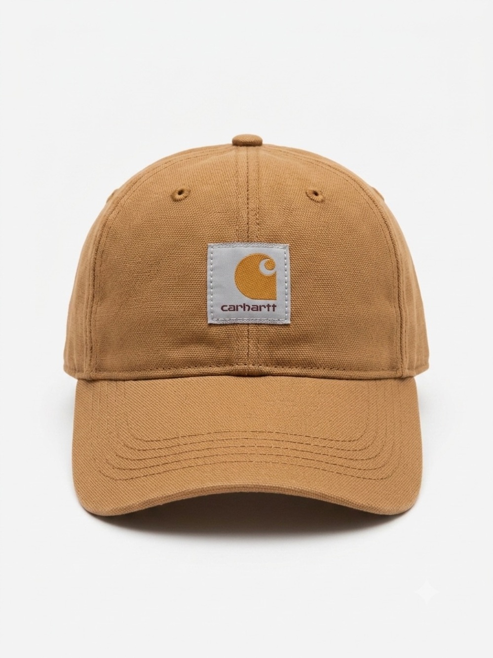 Carhartt Child Hat Adjustable Brown Canvas Unstructured Cap Youth Logo Patch